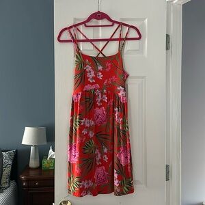 Fit and flare strappy mini dress